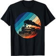 thumbnail image 1 of t-shirt Train Railroad Vintage Retro Locomotive Old Model T-Shirt mens t shirt，black，women，funny，misfits，men，journey, 1 of 4