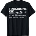 thumbnail image 1 of t-shirt Trombone Kid Definition Trombone Player T-Shirt mens，black，women，funny，journey，Crew Neck, Short Sleeve,printing, 1 of 4