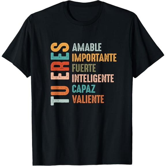 Tu Eres Amable Importante Spanish Hispanic Mental Health T-Shirtmen and women can wear, black, white, gifts
