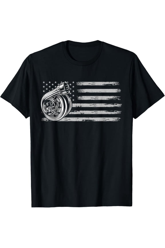 t-shirt Turbo US Flag Tuner Car Guy Car Enthusiast Racing Drifting T-Shirt mens t shirt,black,women,funny,misfits,men,journey
