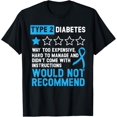 thumbnail image 1 of t-shirt Type 2 Diabetes T2D Warrior Diabetes Awareness T-Shirt mens，black，women，funny，journey，Crew Neck, Short Sleeve,custom clothing patterns.gift, 1 of 4