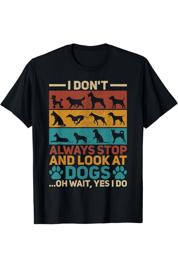 t-shirt Types Of Dog Vintage Animal Dog Lover Outfit Funny Dog Owner T-Shirt.