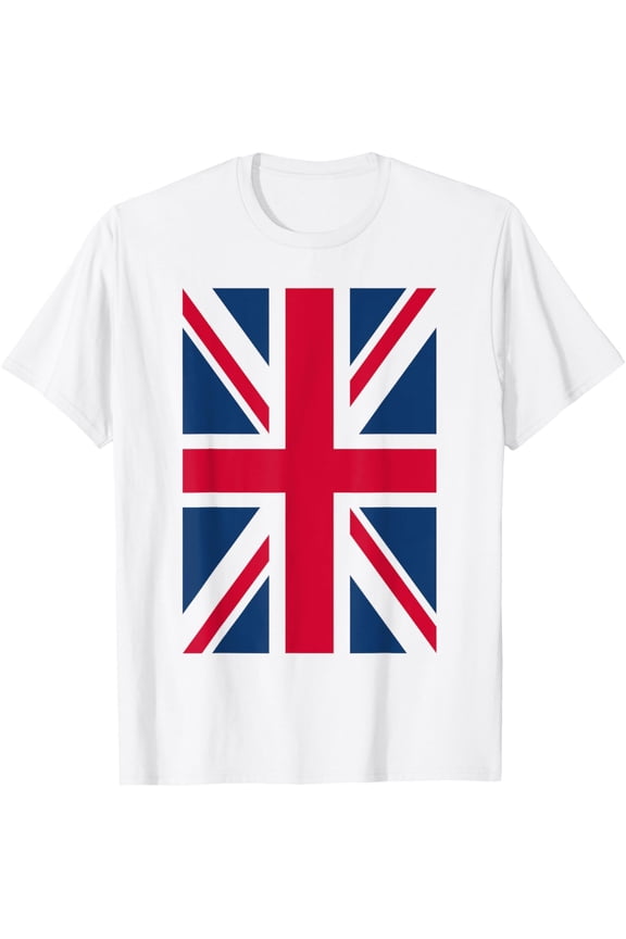 UK T Shirt Women Men | Cool Vertical British Union Jack Flag T-Shirt