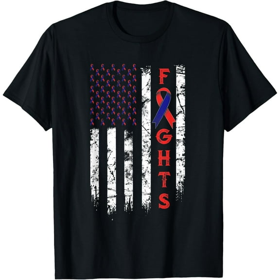 t-shirt US Flag Fighter Pulmonary Fibrosis Awareness T-Shirt mens，black，women，funny，journey，Crew Neck, Short Sleeve,custom clothing patterns.gift