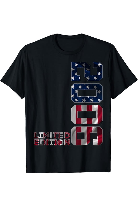 t-shirt USA 18 YEARS 18TH BIRTHDAY LIMITED EDITION 2006 T-Shirt mens,black,women,funny,journey,Crew Neck, Short Sleeve,custom clothing patterns.gift