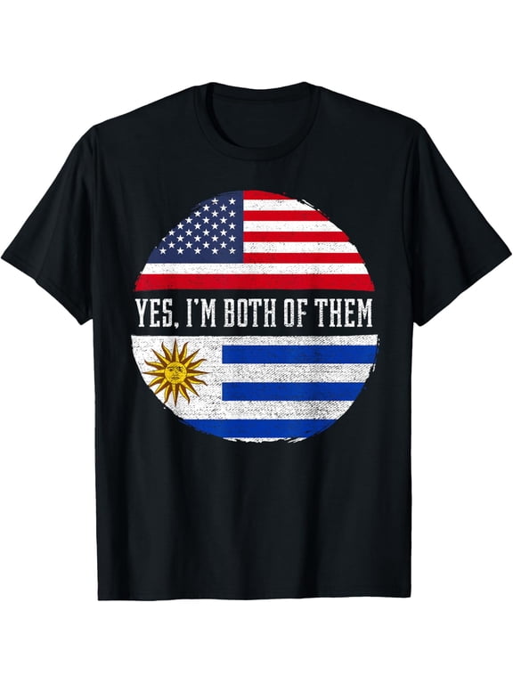 t-shirt USA Flag Uruguay Heritage DNA T-Shirt mens,black,women,funny,men,journey,Crew Neck, Short Sleeve,printing
