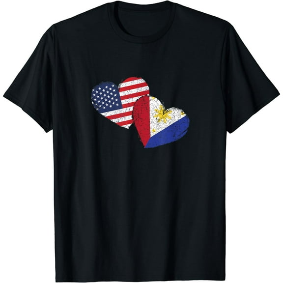 t-shirt USA Philippine Heart Country Flag American Filipino Pinoy T-Shirt mens t shirt,black,women,funny,misfits,men,journey