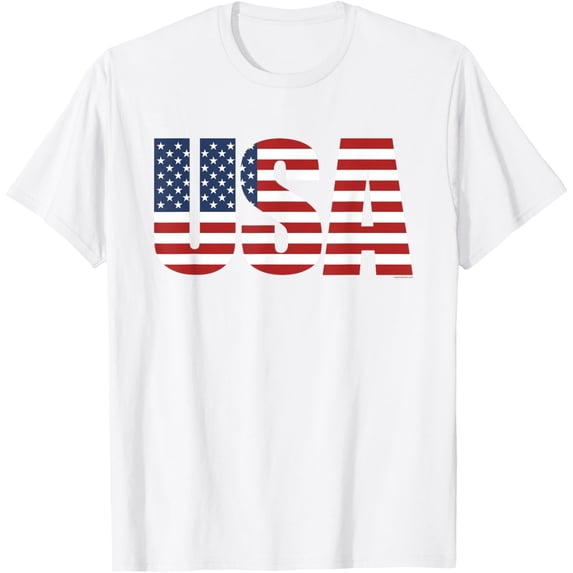 t-shirt USA T Shirt Women Men Patriotic 4th of July American Flag T-Shirt mens t shirt,white,women,funny,misfits,men,journey
