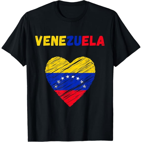 t-shirt Venezuela Flag Holiday Venezuela Heart Venezuelan Flag T-Shirt mens，black，women，funny，journey，Crew Neck, Short Sleeve,custom clothing patterns.gift