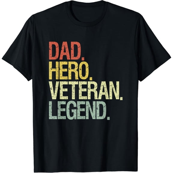 t-shirt Veteran dad T-Shirt mens t shirt，black，women，funny，misfits，men，journey