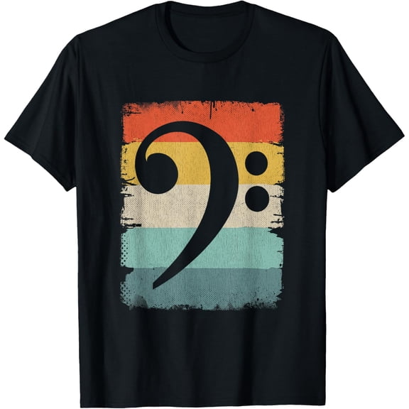 t-shirt Vintage Bass Player Music Apparel Bass Clef T-Shirt mens，black，women，funny，journey，Crew Neck, Short Sleeve,printing