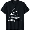 thumbnail image 1 of t-shirt Vintage Christmas Tree Retro Merry Christmas T-Shirt mens，black，women，funny，journey，Crew Neck, Short Sleeve,custom clothing patterns.gift, 1 of 4