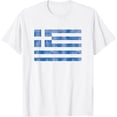 thumbnail image 1 of Vintage Greek Flag Retro Greece Women Men Kids Souvenir Gift T-ShirtMen and women, White T-shirt, size: Extra large S-529XL, 1 of 4