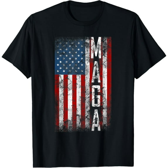t-shirt Vintage Grunge MAGA American Flag Lover Funny Gifts T-Shirt mens，black，women，funny，men，journey，Crew Neck, Short Sleeve,printing