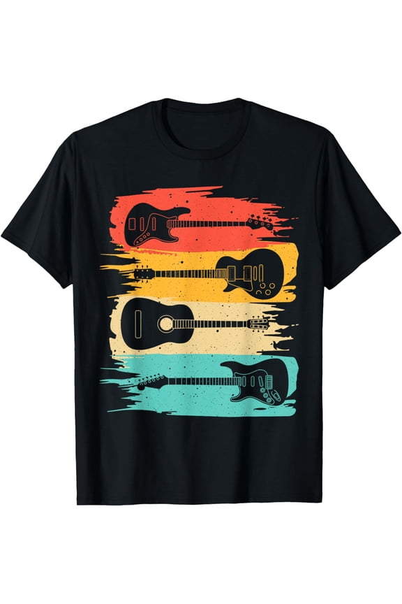 Vintage Guitar Gift For Men Women Music Band Guitarist Stuff T-Shirt mens t shirt,black,women,funny,misfits,men,journey