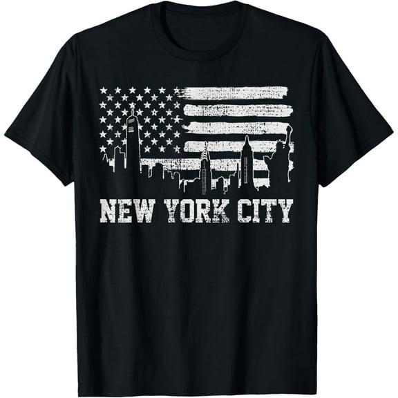 Vintage New York City NYC Big Apple Trip T-ShirtMen and women, Black T-shirt, size: Extra large
