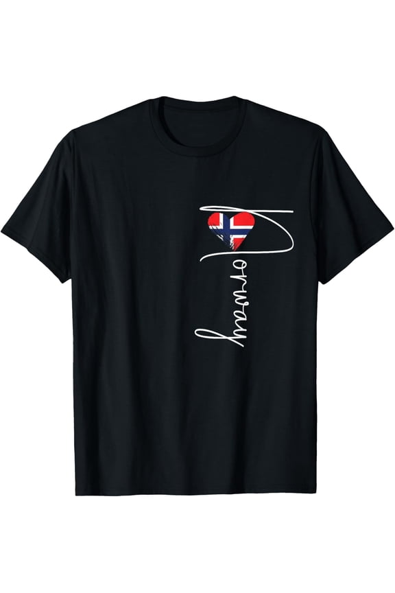 t-shirt Vintage Norway flag, Norway Heart, Norway trip 2024 T-Shirt mens t shirt，black，women，funny，misfits，men，journey