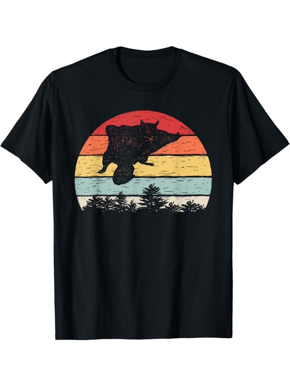 t-shirt Vintage Retro Flying Squirrel T-Shirt mens,black,women,funny,journey,Crew Neck, Short Sleeve,printing