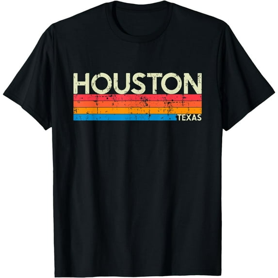 t-shirt Vintage Retro Houston Texas Distressed Souvenir T-Shirt mens t shirt，black，women，funny，misfits，men，journey
