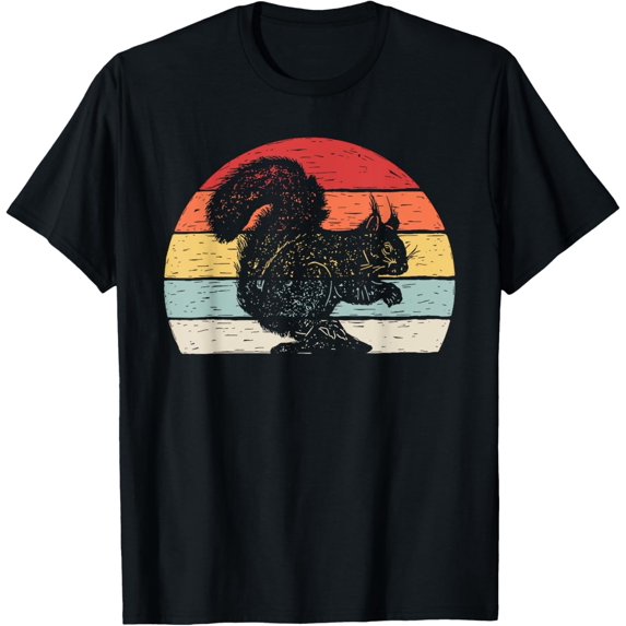 t-shirt Vintage Retro Squirrel T-Shirt mens,black,women,funny,journey,Crew Neck, Short Sleeve,printing