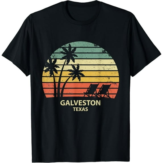 t-shirt Vintage Texas Galveston Beach T Shirt Cool Retro Tee T-Shirt mens t shirt?black?women?funny?misfits?men?journey