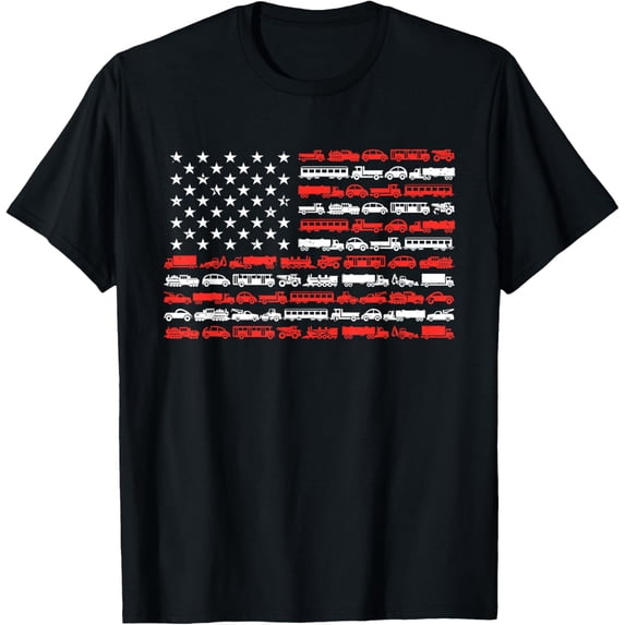t-shirt Vintage Train Locomotive Engine American Flag Model Builder T-Shirt mens t shirt,black,women,funny,misfits,men,journey