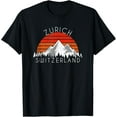 thumbnail image 1 of t-shirt Vintage Zurich, Switzerland Distressed T-Shirt mens，black，women，funny，journey，Crew Neck, Short Sleeve,custom clothing patterns.gift, 1 of 4