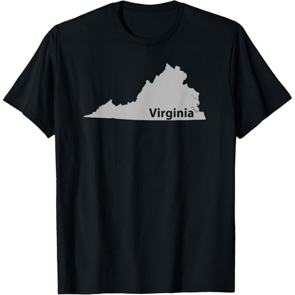 t-shirt Virginia Map State Home Pride Lovers T-Shirt mens，black，women，funny，journey，Crew Neck, Short Sleeve,printing