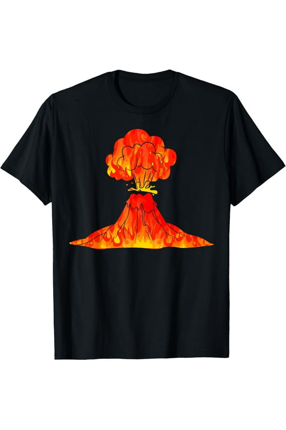 t-shirt Volcano Lava Lover Fire Volcanology Magma T-Shirt mens，black，women，funny，journey，Crew Neck, Short Sleeve,custom clothing patterns.gift
