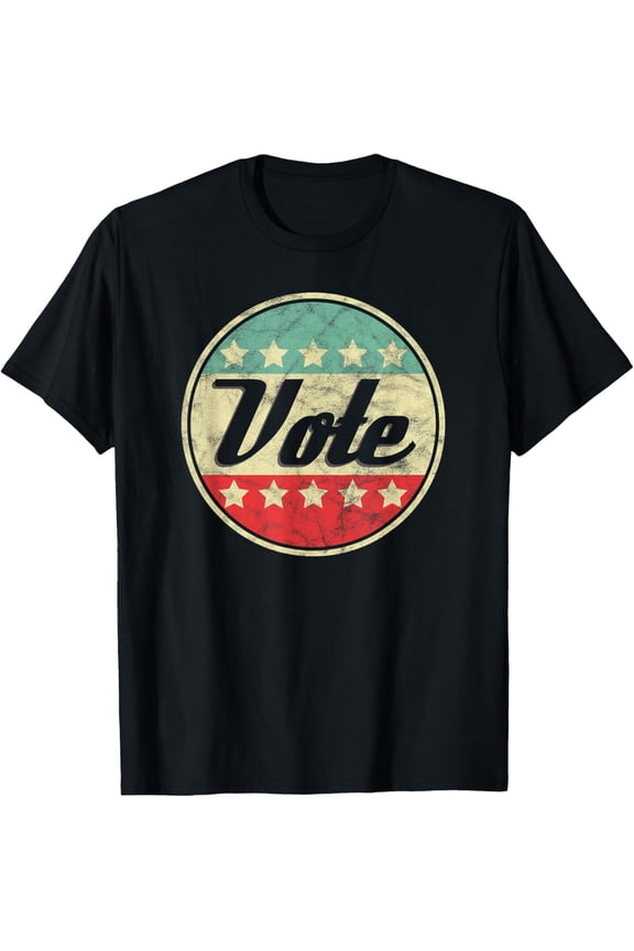 Vote 2024 Midterm Election Gift Idea Voter Rights Graphic T-ShirtMen and women, Black T-shirt, size: Extra large