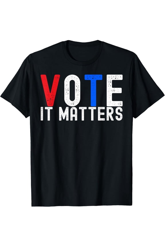 t-shirt Vote It Matters Men Women Voting Rights T-Shirt mens,black,women,funny,journey,Crew Neck, Short Sleeve,custom clothing patterns.