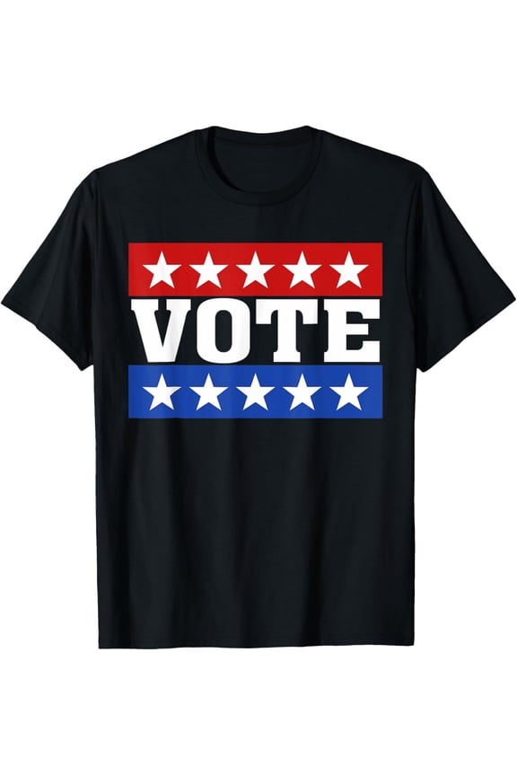 t-shirt Vote Shirt Women Men Election 2024 Voter Vintage Button T-Shirt mens,black,women,funny,journey,Crew Neck, Short Sleeve,printing