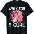 thumbnail image 1 of t-shirt Walk For A Cure Making Strides Breast Cancer Awareness T-ShirtMen and women can wear, black T-shirts, gifts. Age: M,L，XL 2XL, 3XL, 4XL, 1 of 4