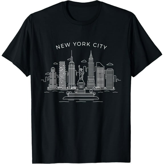 t-shirt We Love New York City - Vintage NYC T-Shirt - Black, Unisex, Short Sleeve, Classic Fit, Crew Neck, Adult