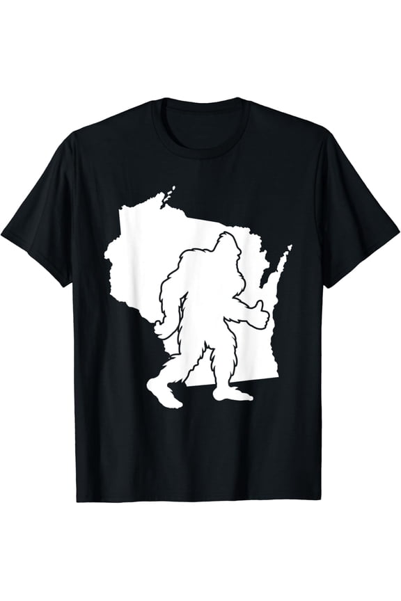 t-shirt Wisconsin Bigfoot State Pride Funny Sasquatch Silhouette T-Shirt mens t shirt,black,women,funny,misfits,men,journey