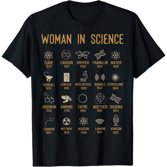 t-shirt Women In Science, History Of Science T-Shirt.
