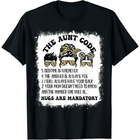 t-shirt Womens Aunt Shirt Matching Nephew Niece The Auntie Code T-Shirt mens t shirt，black，women，funny，misfits，men，journey