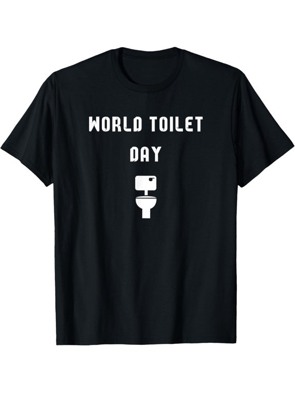 t-shirt World toilet day mens,black,women,funny,journey,Crew Neck, Short Sleeve,custom clothing patterns.gift