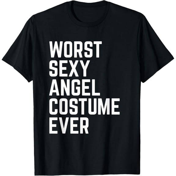 t-shirt Worst Sexy Angel Costume Ever Funny Halloween Tshirt mens，black，women，funny，journey，Crew Neck, Short Sleeve,printing
