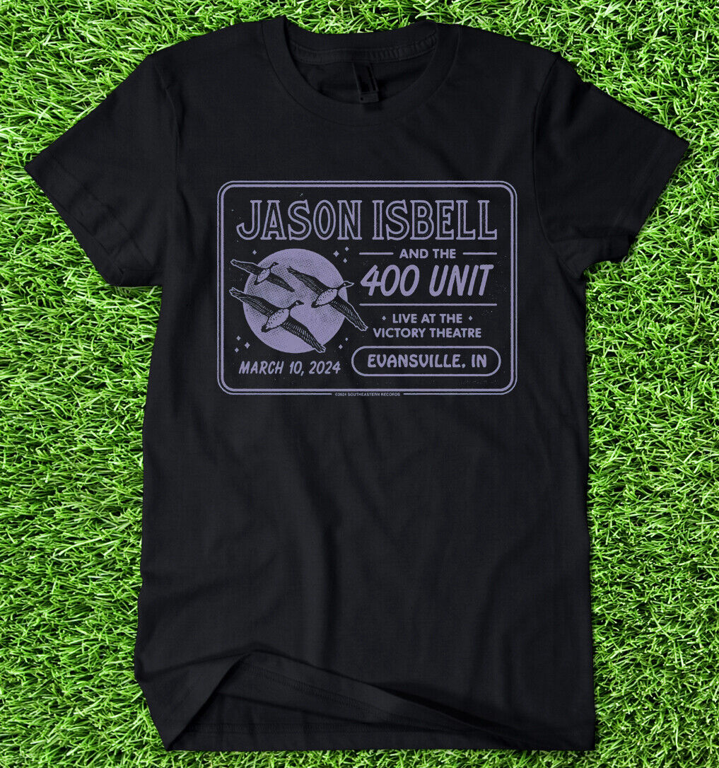 t shirt jason isbell and the 400 unit evansville, IN march 10, 2024
