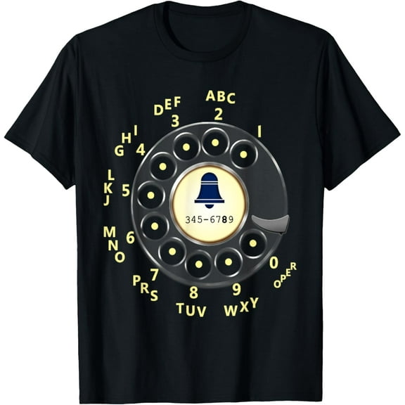 t-shirt shirt T-Shirt Rotary Dial classic phone mens t shirt，black，women，funny，misfits，men，journey