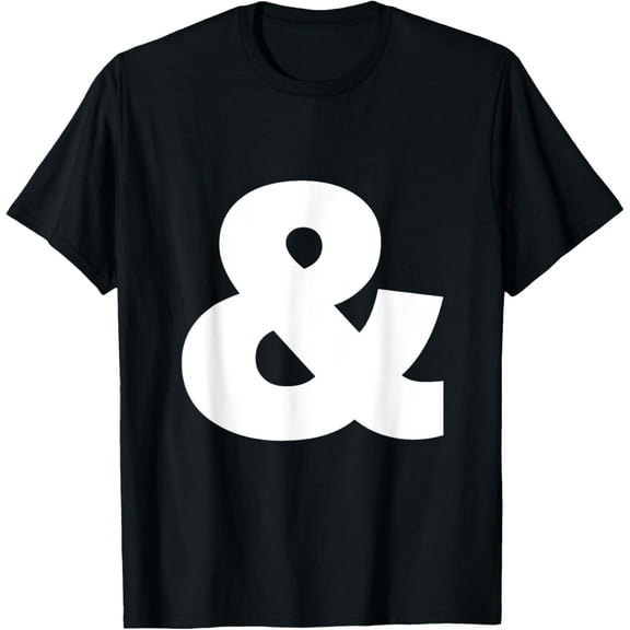 t-shirt And sign & ampersand symbol, alphabet Initial tee shirt T-Shirt mens，black，women，funny，journey，Crew Neck, Short Sleeve,custom clothing patterns.gift