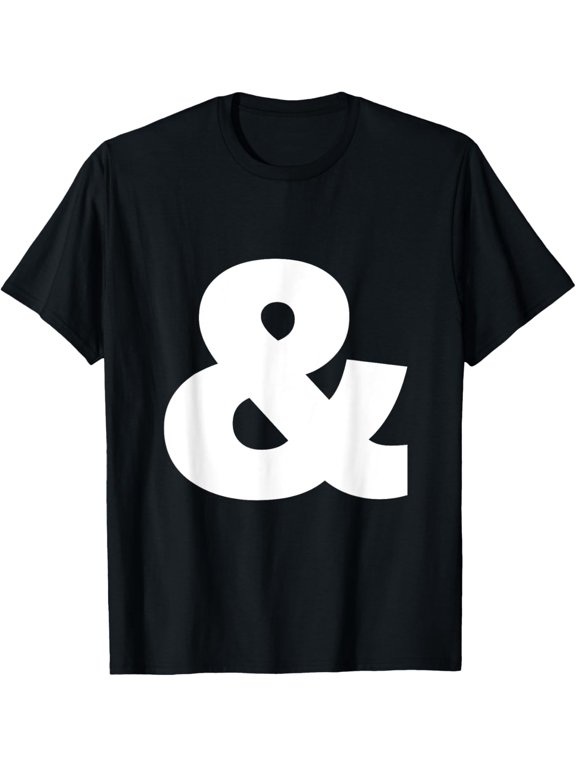 t-shirt And sign & ampersand symbol, alphabet Initial tee shirt T-Shirt mens,black,women,funny,journey,Crew Neck, Short Sleeve,custom clothing patterns.gift