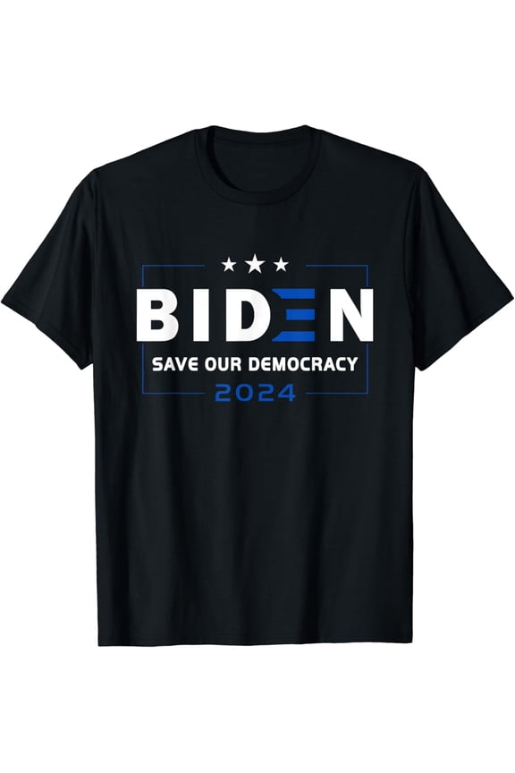 t-shirt2024 Save Our Democracy Biden America Vote Blue Election T-Shirt mens t shirt，black，women，funny，misfits，men，journey