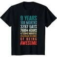 thumbnail image 1 of t-shirt9 Years 108 Months Of Being Awesome Happy 9th Birthday Gifts T-Shirt mens t shirt，black，women，funny，misfits，men，journey, 1 of 4