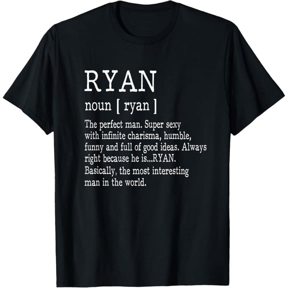 t-shirtAdult Definition - First Name Ryan Men T-Shirt Funny mens t shirt,black,women,funny,misfits,men,journey