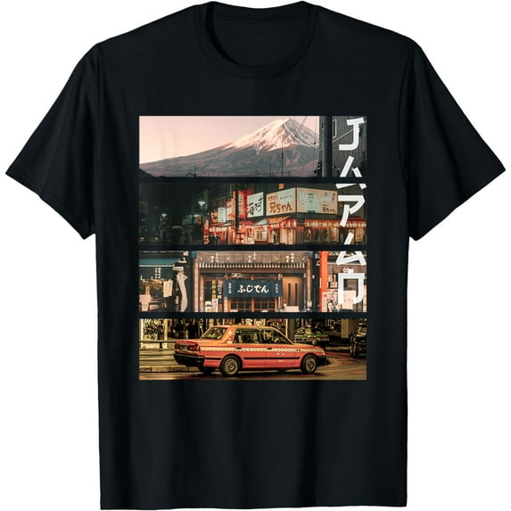 t-shirtAesthetic Style Vaporwave Japan 80s 90s Tokyo Osaka street T-Shirt mens t shirt,black,women,funny,misfits,men,journey