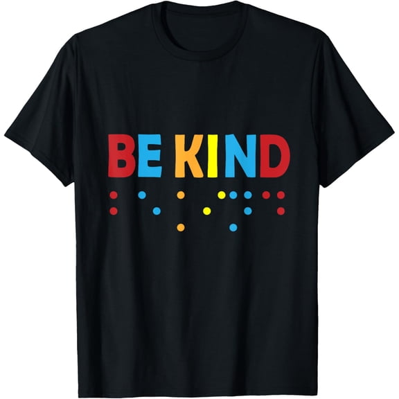 t-shirt Blindness Awareness Braille Blind Vision Impairment T-Shirt mens,black,women,funny,journey,Crew Neck, Short Sleeve,printing