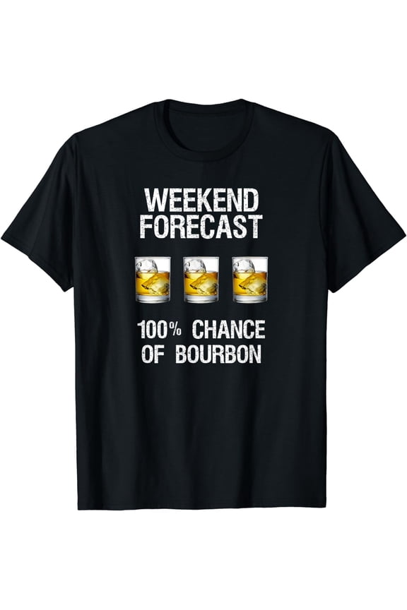 t-shirtBourbon T-Shirt Gift - Funny Bourbon Forecast mens t shirt，black，women，funny，misfits，men，journey