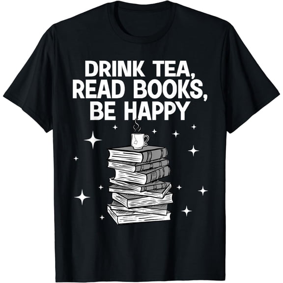 Cool Books For Men Women Tea Book Lovers Reading Bookworm T-Shirt